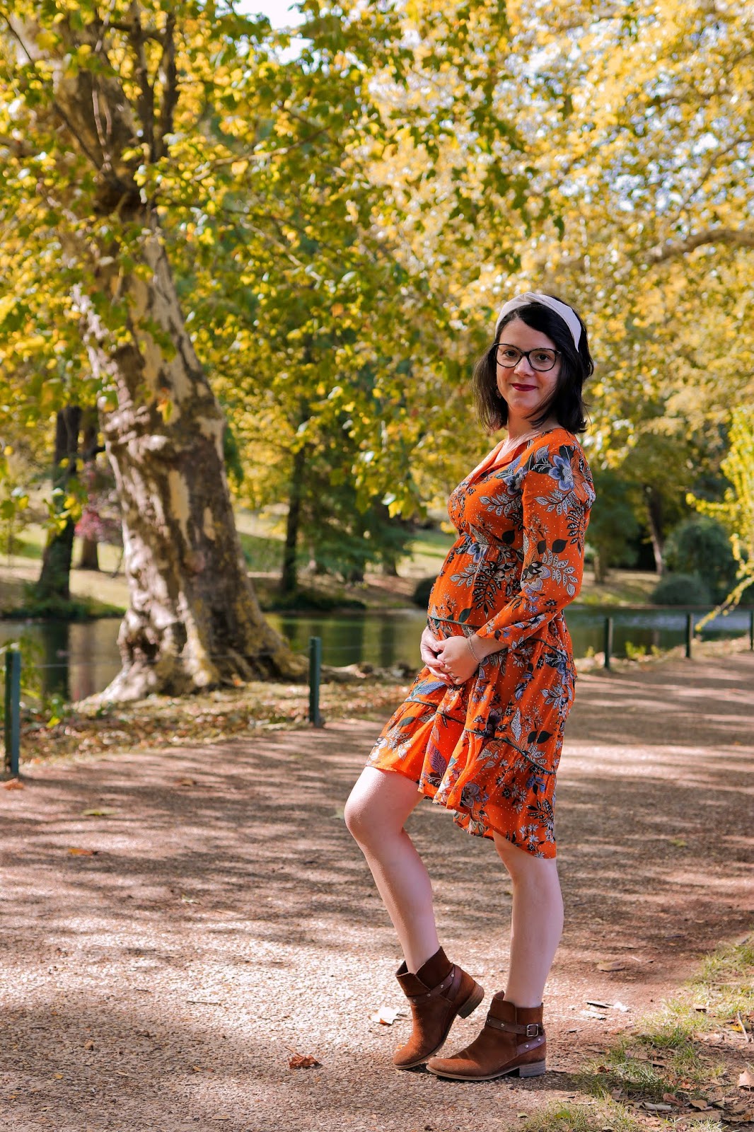 Camaieu clearance robe orange